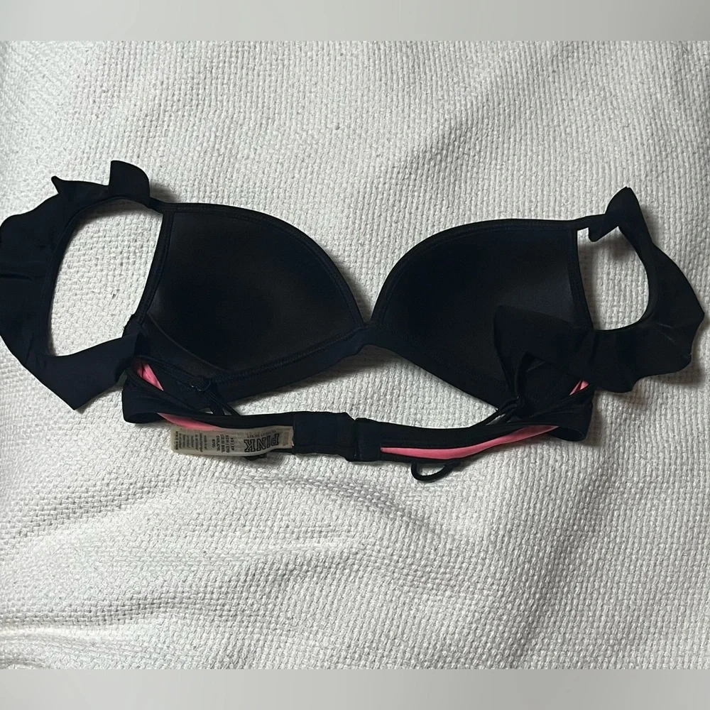 PINK Ruffled Swim Top - Picture 2 of 2